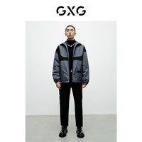 GXG奥莱 男冬休闲微阔潮流蓝黑色棉服#10C1070I