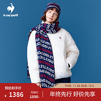 乐卡克（Le coq sportif）法国公鸡男女款冬三色系列运动保暖羽绒服CB-5848234 原白色/WAS S