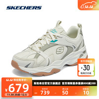SKECHERS 斯凯奇 女士时尚低帮休闲老爹鞋896266 乳白色/灰色/OWGR 36