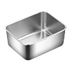 YUENIJIA 悦霓佳 304不锈钢方盒特厚备菜冰箱收纳盒火锅配菜存放盒 10.5*13.5*5.5cm1 304