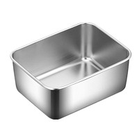 YUENIJIA 悦霓佳 304不锈钢方盒特厚备菜冰箱收长方盒 10.5*13.5*5.5cm1个 304不锈钢