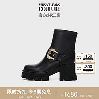 范思哲Versace Jeans Couture 女士SOPHIE短靴靴子 黑色 38