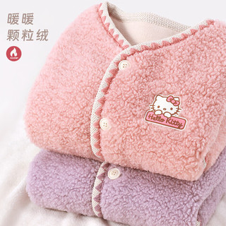 凯蒂猫Hello Kitty女童马甲秋冬外穿洋气儿童加绒加厚背心中大童上衣069粉色160