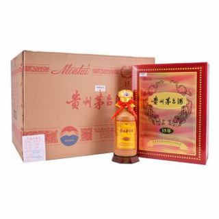 MOUTAI 茅台 贵州茅台酒年份陈酿茅台酒  酱香型白酒礼盒装 15年陈酿 500mL*6瓶（原箱）