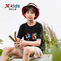 XTEP特步童装男童速干短袖T恤季儿童短T中大童运动上衣夏装