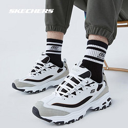 SKECHERS 斯凯奇 黑白金熊猫鞋厚底增高休闲鞋情侣款复古老爹鞋