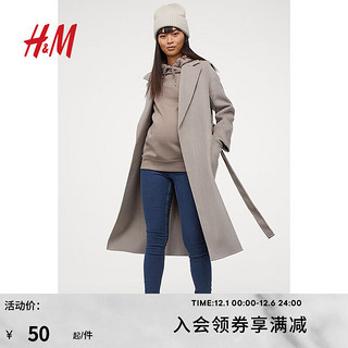 H&M 女装牛仔裤秋季时尚修身柔软拼接高弹高腰打底裤休闲长裤0929718 牛仔蓝 170/88A