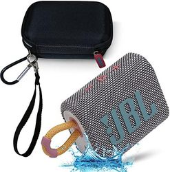 JBL 杰宝 GO 3 防水超便携蓝牙音箱套装,带 Megen 硬壳保护套(灰色)