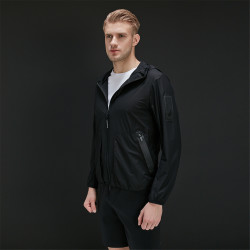 nautica诺帝卡男装秋季黑帆系列简约高级质感轻薄连帽外套jc0160