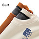 GLM 森马集团品牌卫衣男加绒加厚冬季保暖休闲纯色重磅华夫格面料外套 浅米（GL蓝植物） 2XL