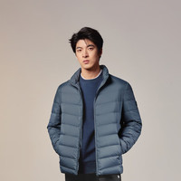 HLA海澜之家薄款羽绒服23SPORTSDAY外套男冬 中蓝15 175/92A/L