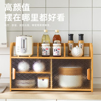 简约桌面餐边柜厨房储物柜子台面玻璃门碗柜置物架咖啡收纳柜茶具