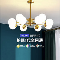 月影家居 护眼RA97 12头铜灯 全网通智控