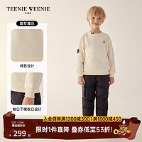 Teenie Weenie Kids小熊童装男女童简约圆领套头卫衣 象牙白 130cm