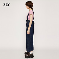 SLY 斯赖 刘亦菲同款SLY2023冬季新品复古牛仔背带半身裙女030GAY11-5610