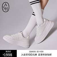 ASH【明星同款】女鞋IMPULS环保时尚松糕底单鞋小个子增高小白鞋 白色 36(偏大一码)