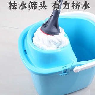 茶花 拖把桶清洁桶手压拖布墩布挤水桶拖拧干水桶居家好用手提拖地桶 玫红色