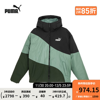 彪马（PUMA） 男子运动休闲羽绒外套 DOWN PUFFER JACKET 622148 军绿色-31 XXL(190/108A)