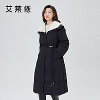 ERAL 艾莱依 显瘦收腰羽绒服女时尚休闲百搭高档可拆卸毛领保暖外套1184