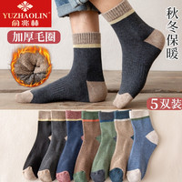 YUZHAOLIN 俞兆林 男字母毛圈袜5双
