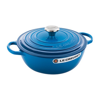 酷彩（Le Creuset） 铸铁珐琅锅S级深烧锅妈咪锅汤锅炖锅 马赛蓝26cm