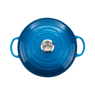 酷彩（Le Creuset） 铸铁珐琅锅S级深烧锅妈咪锅汤锅炖锅 马赛蓝26cm