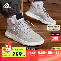 adidas阿迪达斯轻运动FUSION STORM男女冬季加绒保暖中帮运动鞋 灰色/黑色 38(235mm)
