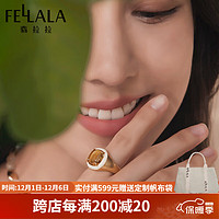 翡拉拉（fellala）原创桂语小众设计感高级感气质珐琅戒指女时尚百搭指戒 M