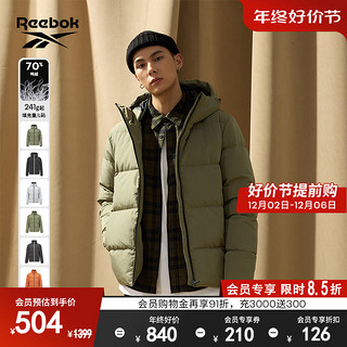 Reebok 锐步 官方男女情侣款JKT保暖短款运动羽绒服