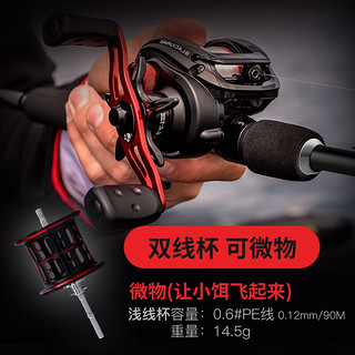 Abu Garcia 阿布加西亚 BLACK MAX3 鱼线轮+浅线杯 黑红 右手摇轮型