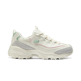 斯凯奇（Skechers）休闲复古老爹鞋女子时尚舒适透气百搭绑带运动鞋 自然色/多彩色/NTMT 36.5
