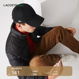 LACOSTE 拉科斯特 法国鳄鱼配件22秋季新款鸭舌帽潮流遮阳透气休闲棒球帽男|RK4709 031/黑色 TU(帽围57cm)