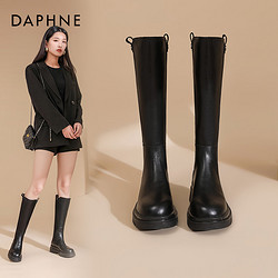 DAPHNE 达芙妮 英伦风骑士靴长筒弹力靴女 3021605027