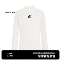 little MO&Co.抑菌 little moco童装23冬装男女童半高领弹力修身长袖打底衫 米白色 130/60