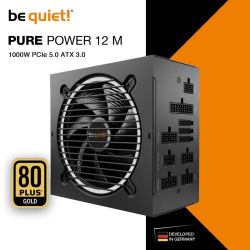 德商德静界be quiet! Listan GmbH 德商德静界（be quiet! Listan GmbH）Pure Power 12M 1000W ATX3.0电源（80PLUS金牌支持PCIe5.0 4090）