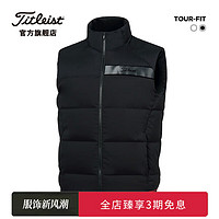 Titleist泰特利斯高尔夫服装男士羽绒马甲23冬季TOUR FIT男装防风保暖背心 黑色 M