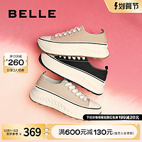 BeLLE 百丽 帆布鞋情侣款厚底女鞋2023新款商场运动休闲鞋Z3G1DAM3