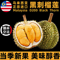 恰货郎马来西亚黑刺榴莲D200冰激凌液氮冷冻榴莲 甄选黑刺榴莲D200 一个榴莲  2.8-3.5斤（保5房）
