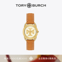 Tory Burch 汤丽柏琦 皮革表带圆盘手表 TBW7226 金色 000 OS