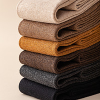 长筒袜子女过膝袜日系小腿袜女涤棉黑色秋冬季加厚高筒长袜女中筒 过膝黑+过膝姜黄 均码(36-40)