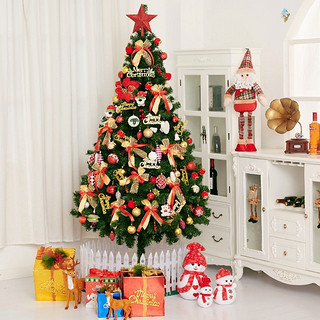 新新精艺 圣诞树圣诞节装饰品加密豪华家用商场门口平安树彩灯发光树1.5m