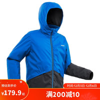 DECATHLON 迪卡侬 儿童轻薄棉服冬装男童女童加厚防水保暖棉外套深蓝160cm-2475955