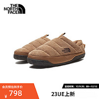 北面（The North Face）UE先锋系列保暖鞋女灯芯绒面料鹅绒填充休闲一脚蹬7W4N A5J/棕色 5/36