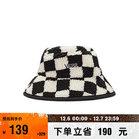 VANS 范斯 官方 女子渔夫帽黑白棋盘格休闲甜酷 黑色/白色 M/L