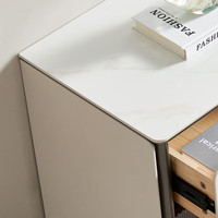 全友（QUANU）茶几电视柜组合现代极简岩板小户型客厅家用大储物电视柜 岩板电视柜附柜A