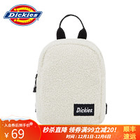 Dickies 帝客 字母绣标灯芯绒双肩包 男女情侣mini包背包书包羊羔绒包 DK009697 奶油色