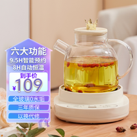 LD LINGDAN 灵丹 养生壶家用隔水炖多功能炖煮茶壶烧水办公室全玻璃烧水壶保温壶煮茶器 1.5L玻璃壶