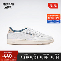 Reebok 锐步 官方23女CLUB C 85复古樱花粉小白鞋运动休闲板鞋