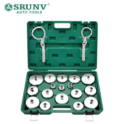 SRUNV 鑫瑞 机滤扳手帽式滤清器机油滤芯扳手汽车机油工具汽修工具 19件套 SR-AE119