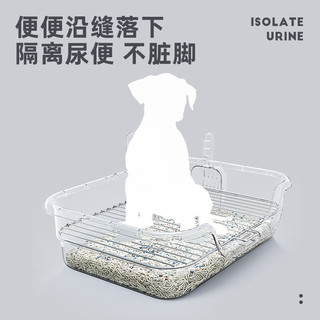 华元宠具（hoopet）狗狗厕所小型犬尿盆防踩屎便盆不锈钢小狗用大小便神器狗砂盆18mm